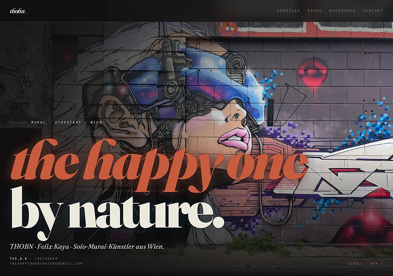 Screenshot der Website von THOBN